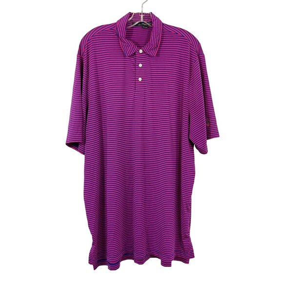 RLX Ralph Lauren Striped Performance Polo Shirt Golf Men's Size XXL - Picture 2 of 8